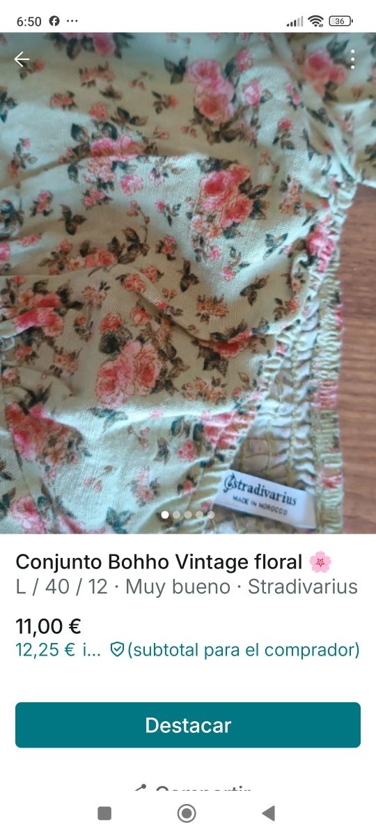 Conjunto Stradivarius Bohho Vintage