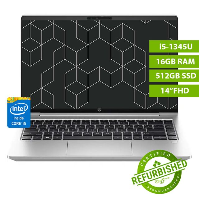 HP EliteBook 640 G10, i5-1345U, 16GB, 512GB, 14"