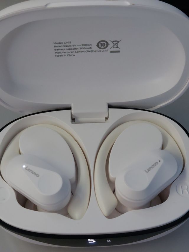 Auriculares Lenovo LP75 blancos Bluetooth 5.3