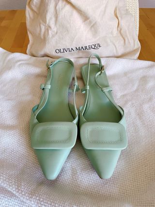 Zapatos de tacon verdes