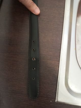 Cinturón  Lujo cuero VACHETTA marrón años 80