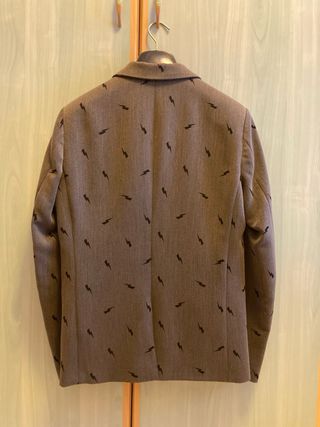 Blazer grigio stampa lampo