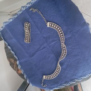 Collana egiziana argentata