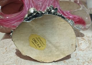 Portatovaglioli vintage in vetro di Murano Argento
