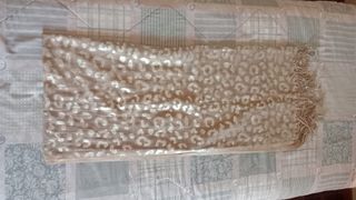 Sciarpa Leopardo Beige Argento