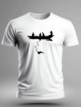 Camiseta  pesca 100% algodón