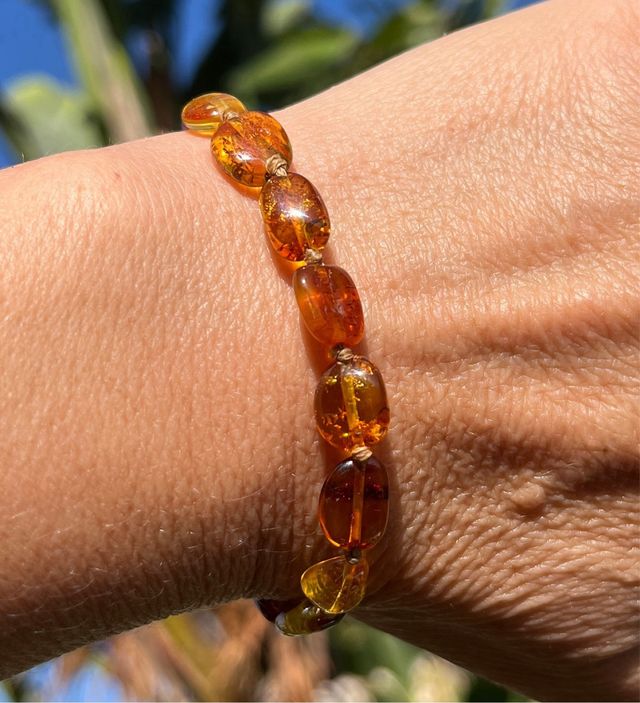 Pulsera ámbar con cierre