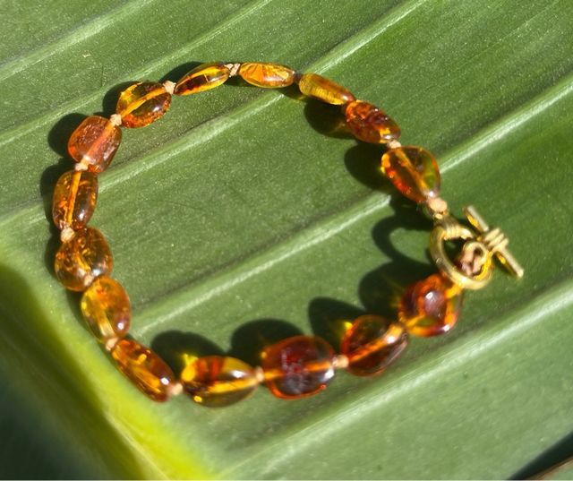 Pulsera ámbar con cierre