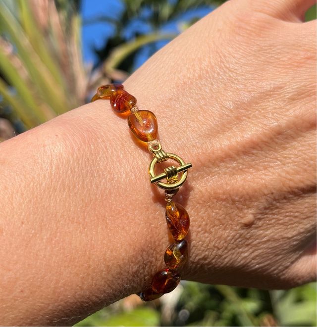 Pulsera ámbar con cierre