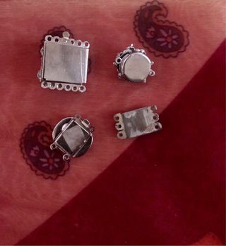 4 Chiusure Vintage per Collana Argento