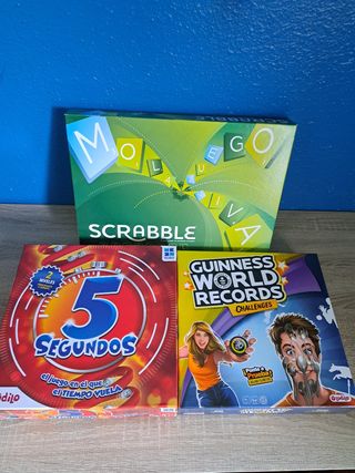 Juegos de mesa: Scrabble, 5 Segundos, Guinness