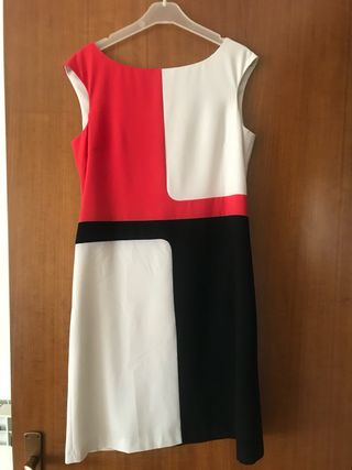 Vestito vintage anni '60 rosso bianco e nero