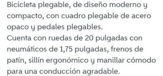 Bicicleta plegable Nilox - Negra