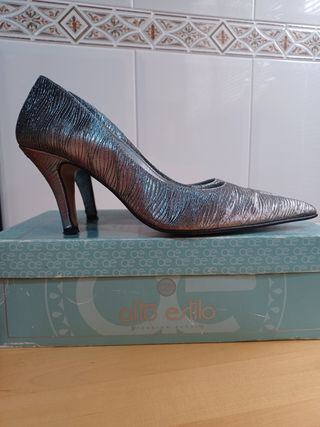 Zapatos fiesta Alto Estilo plata