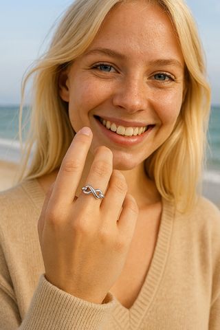 Anillo Infinito Plata Ajustable