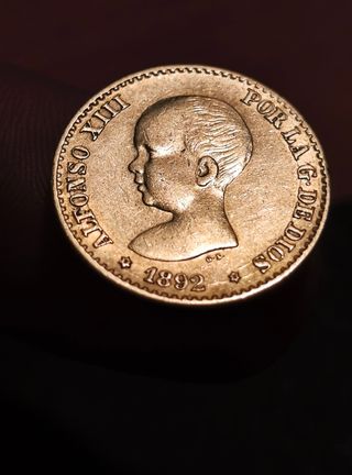 Moneda 50 céntimos Alfonso XIII 1892