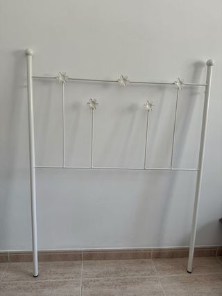 Cabecero cama metal blanco 