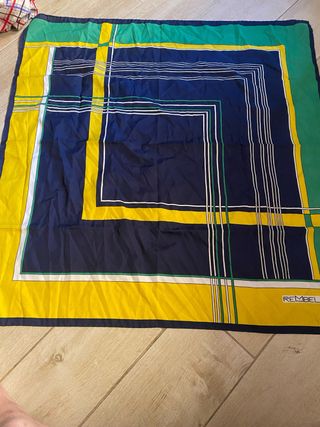 foulard Rembel giallo blu geometrico