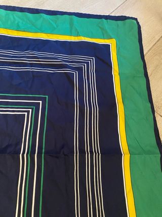 foulard Rembel giallo blu geometrico