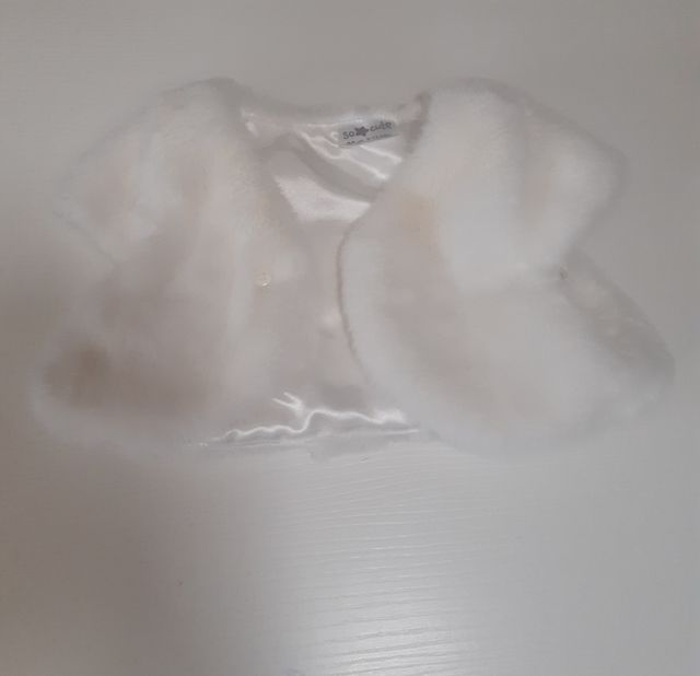 Vestido niña rojo + abrigo blanco