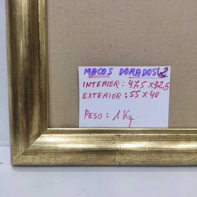 2 Marcos dorados - Madera