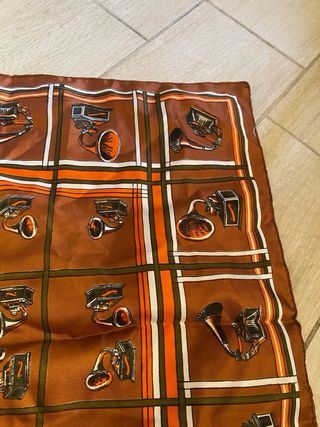 Foulard vintage grammofono marrone