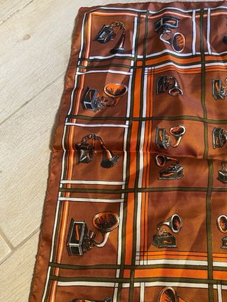 Foulard vintage grammofono marrone
