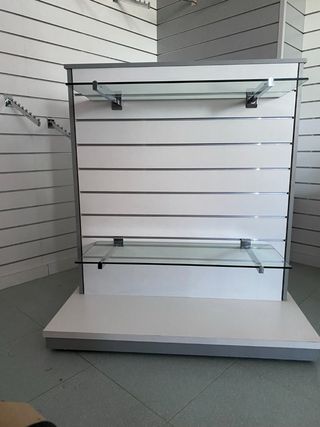 2 Góndolas comercial mostrador con accesorios 