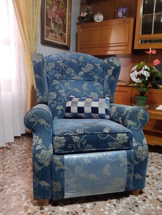 Sillón relax azul - Tela