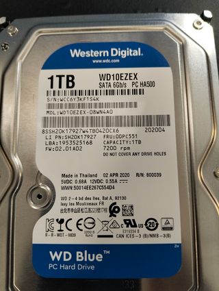 Disco duro WD Blue 1TB 3.5" SATA3 WD10EZEX