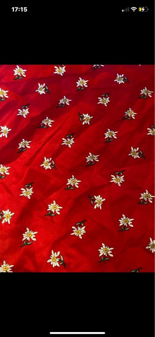Foulard rosso fiori - come nuovo