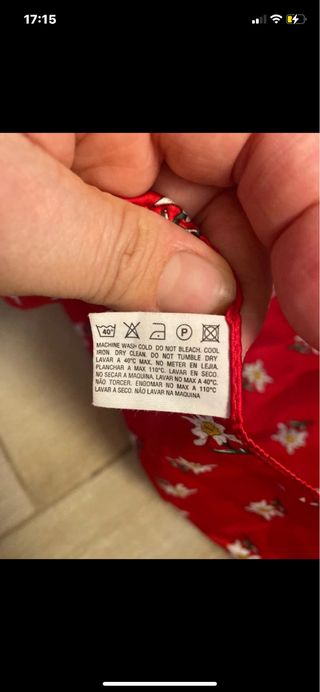 Foulard rosso fiori - come nuovo