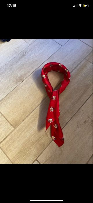 Foulard rosso fiori - come nuovo