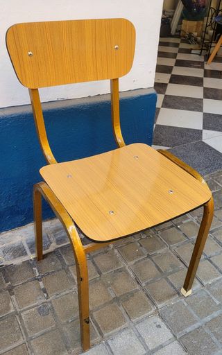 Silla vintage metal y railite