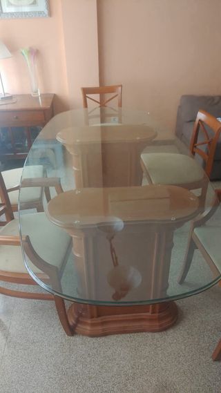 Mesa cristal ovalada - Comedor