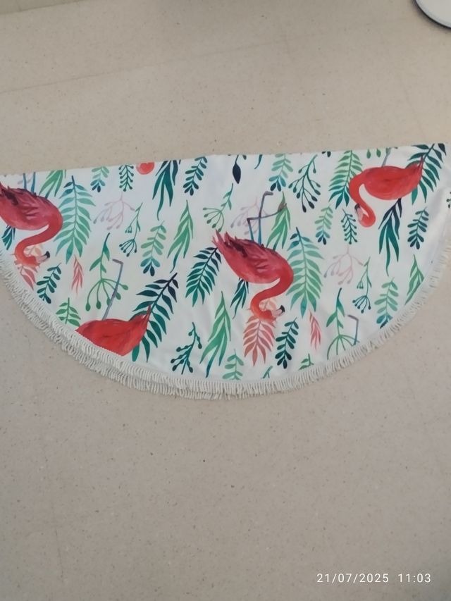 Toalla playa flamencos - redonda