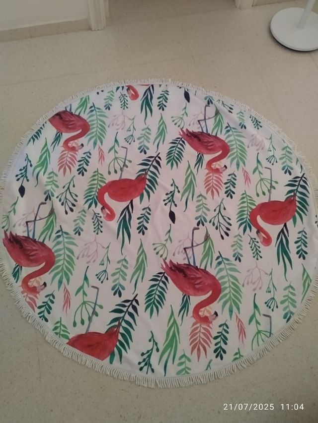 Toalla playa flamencos - redonda