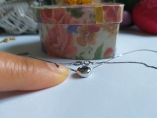 Collana Oro 585k Italy  bianco Zaffiro