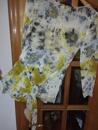 Blusa gasa zara transparencias talla M 