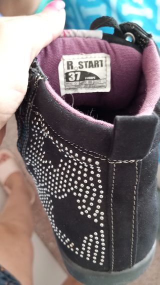 Bambas negras mujer - brillantes