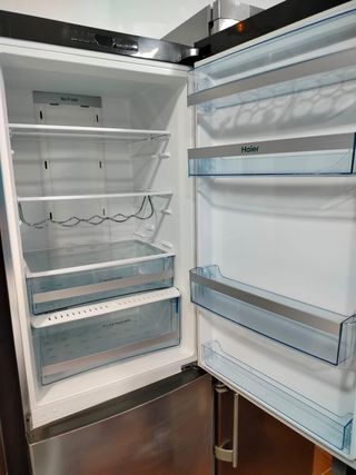 Frigorífico Haier en acero inoxidable, sistema