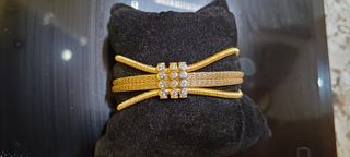 Pulsera Brazalete oro con circonitas
