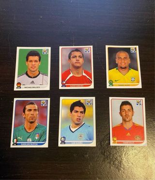 Cromos Mundial Sudáfrica 2010 - 6 jugadores