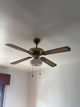 Ventilador techo 4 aspas - marrón dorado