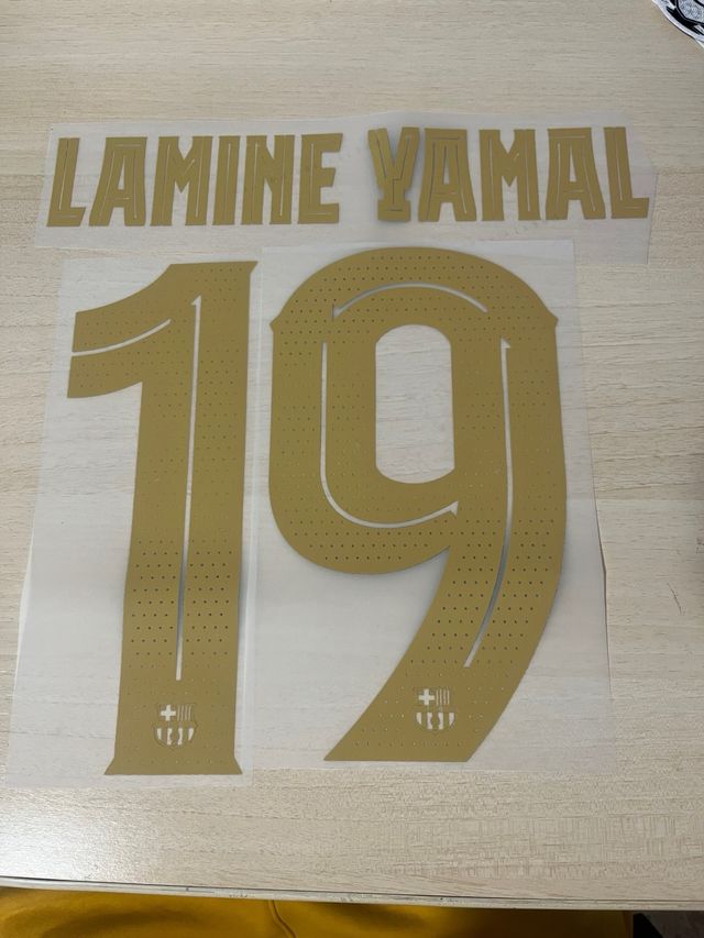 Serigrafia Dorsal Lamine Yamal 19 - Barça