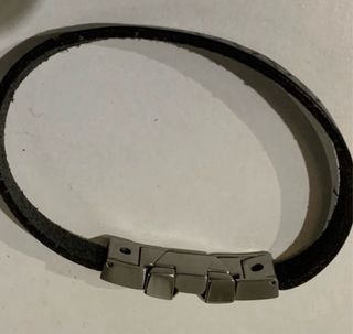 Pulsera Viceroy - Acero y Piel Negra