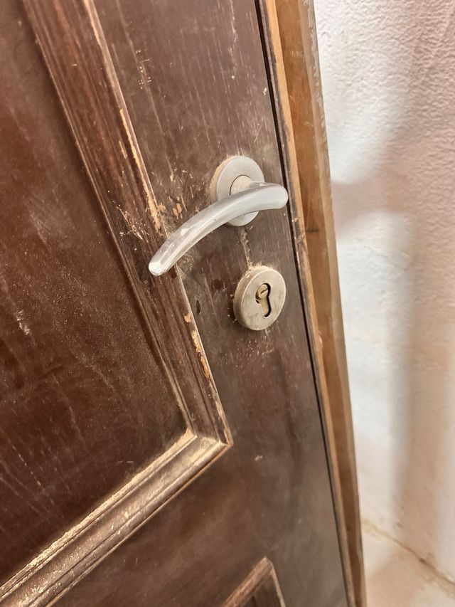 Puerta blindada madera maciza