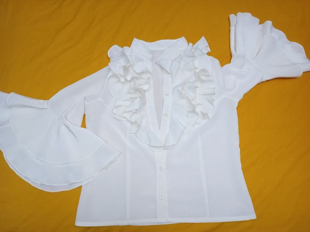 Camisa flamenca beige - volantes