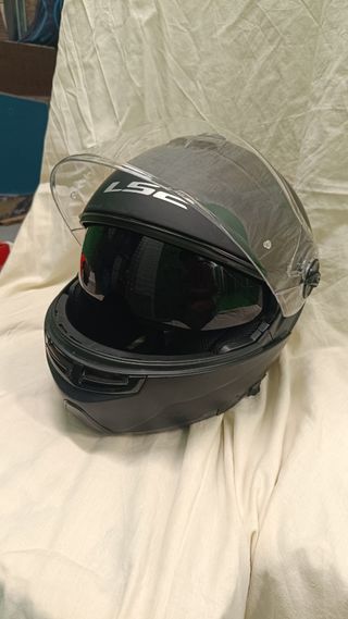 Casco moto LS2 negro mate talla XS