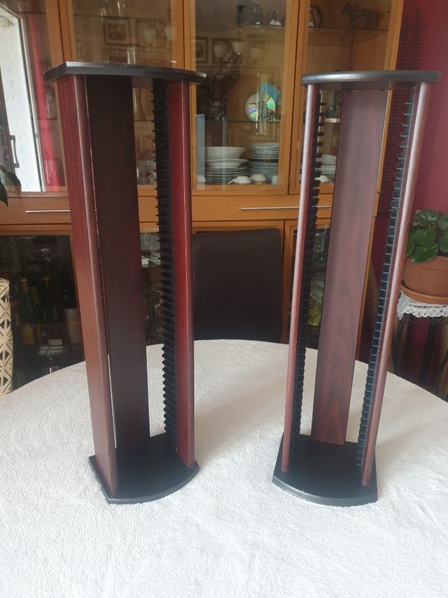 2 Estantes CD Madera - Marrón Oscuro